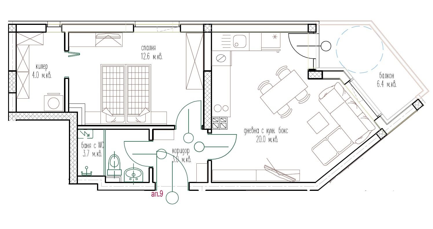 2-стаен - Варна, Колхозен пазар - 0