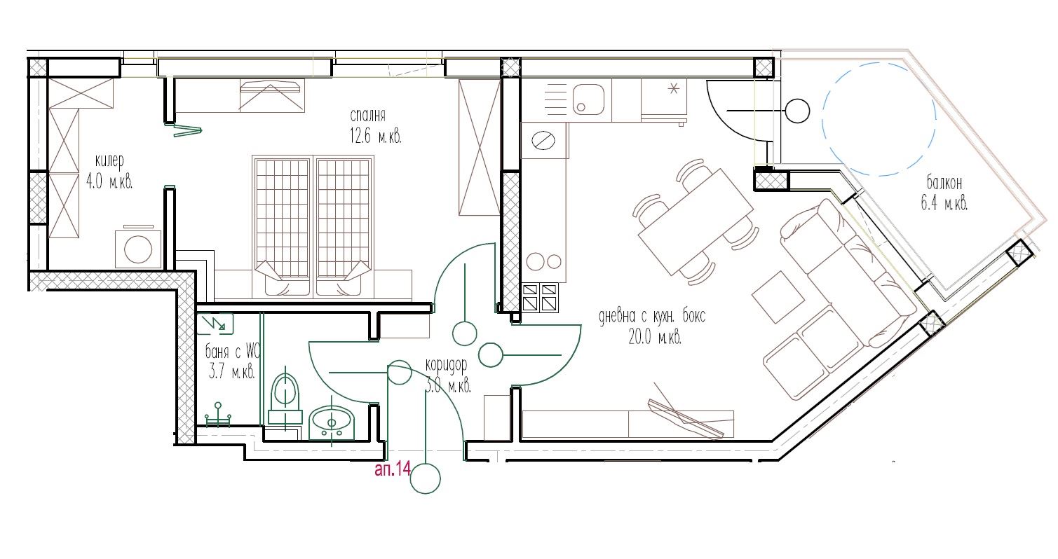 2-стаен - Варна, Колхозен пазар - 0