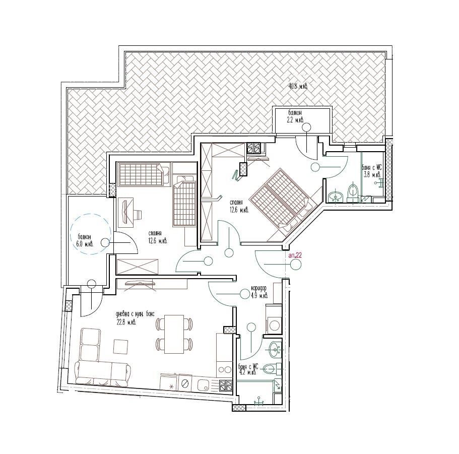 3-стаен - Варна, Колхозен пазар - 0