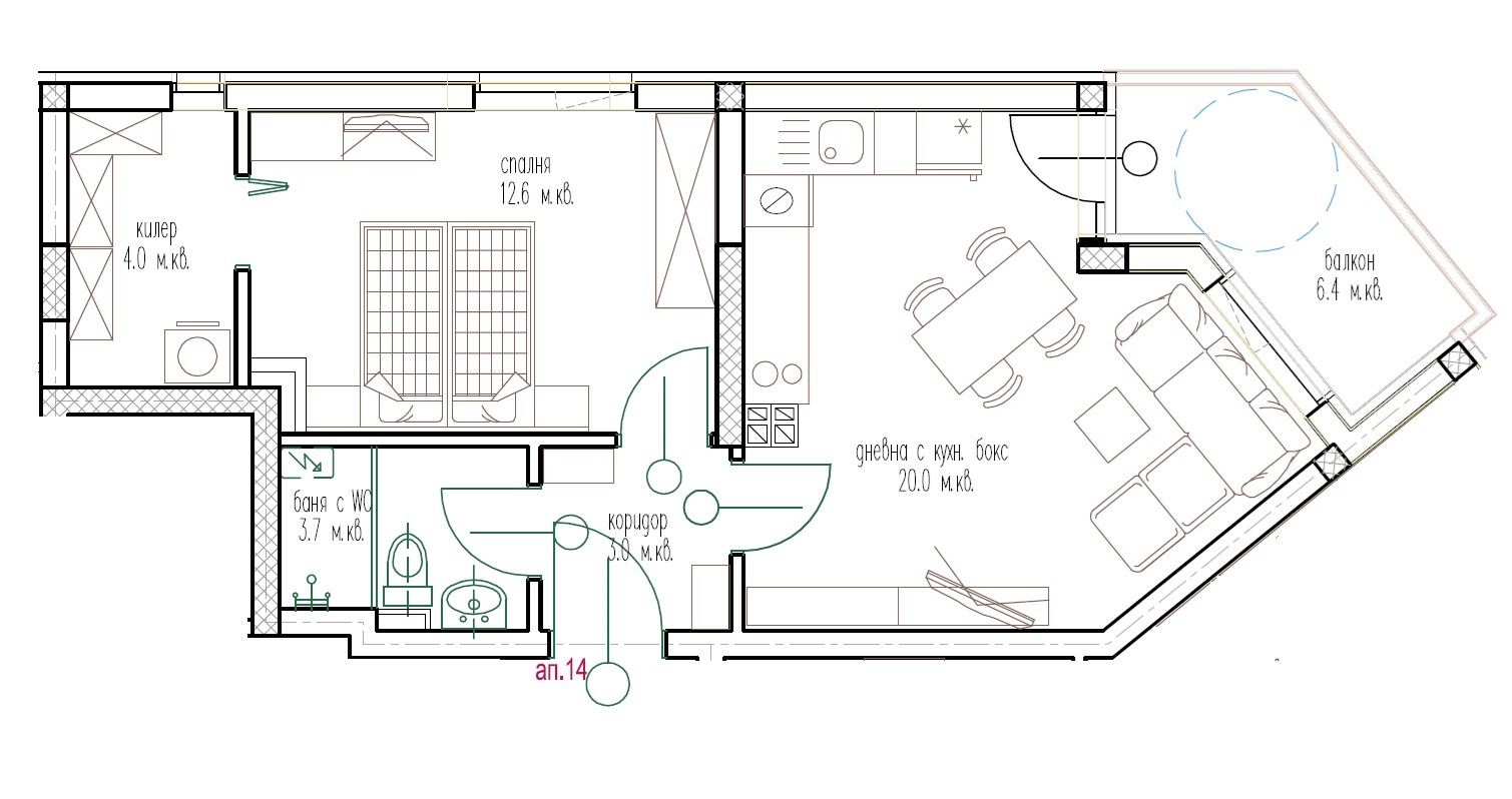 2-стаен - Варна, Колхозен пазар - 0